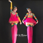 Cirque Rainbow Mimes on Stilts